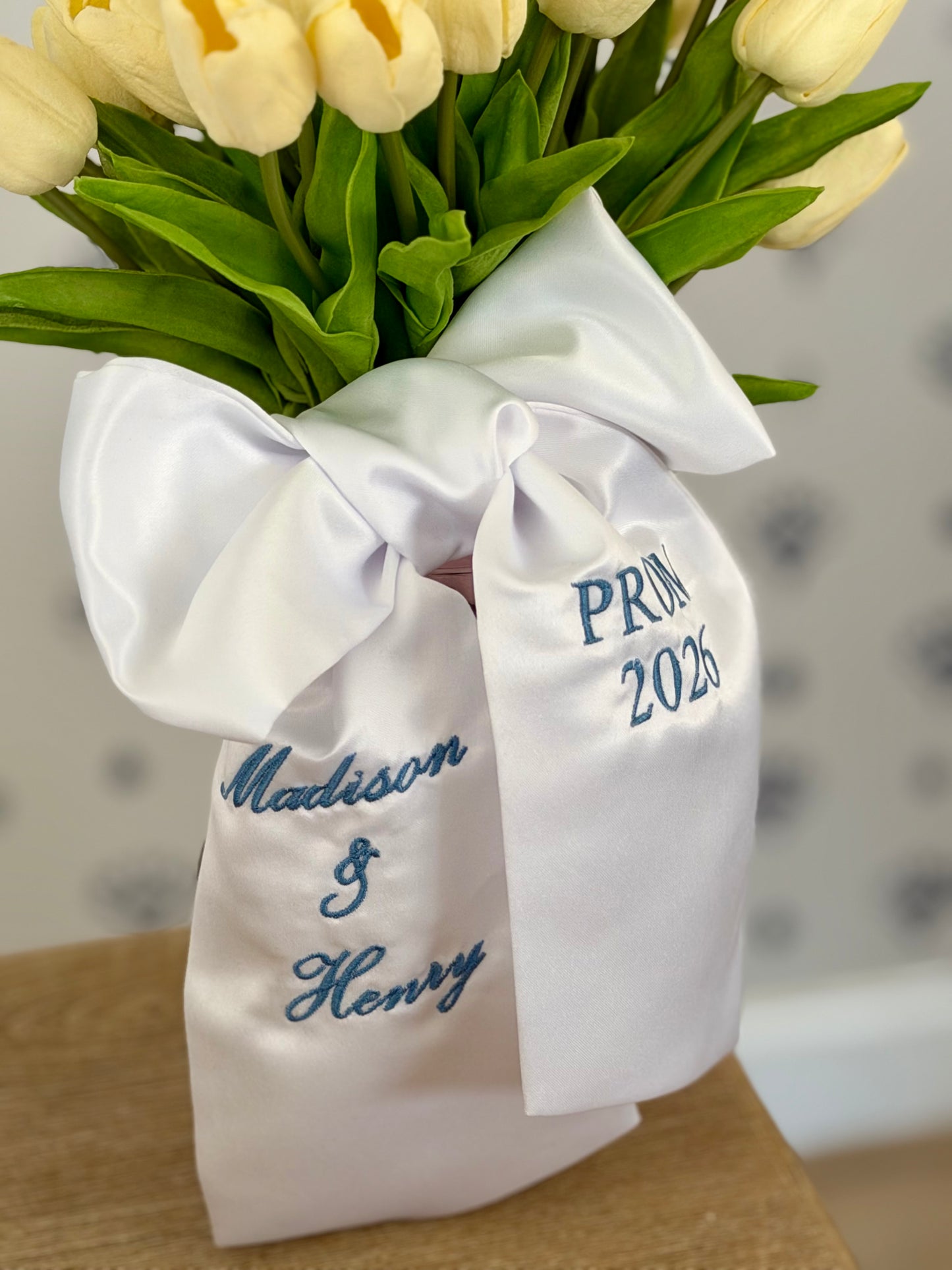 Personalized flower sash