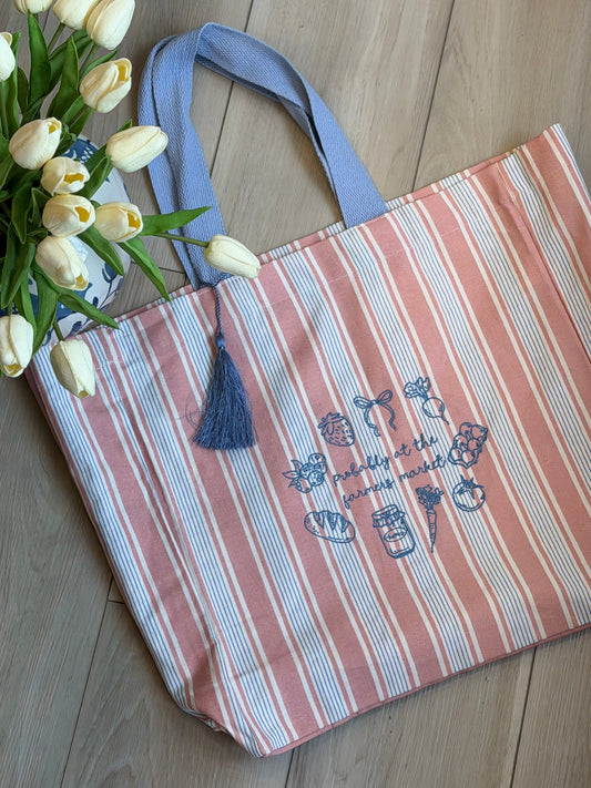 Customizable Stripe Tote