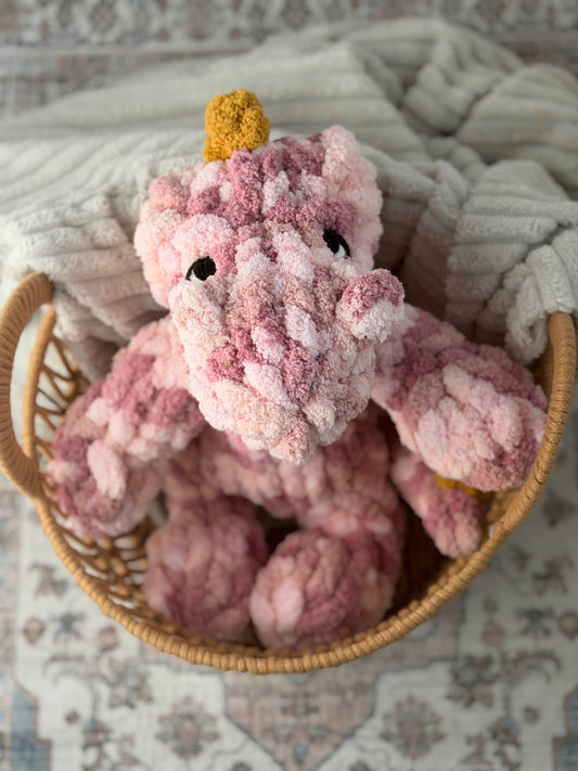 Pink Chunky Dino Snuggler